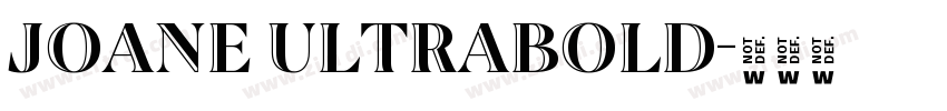 Joane UltraBold字体转换